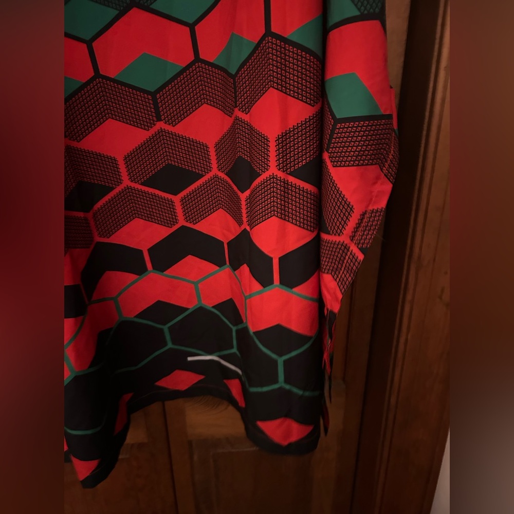 Nike Unisex Sporty Athleisure Oversized Kenya Sz S/M Red Green Black Red Poncho - Picture 14 of 16